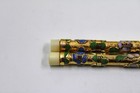 Vintage Cloisonn   Gold Plated Chinese Chopsticks Bone Floral Enamel W  Box 8 