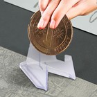 10pc Display Stands Easel For Coin Capsules   Poker Chips Holders Clear Acrylic