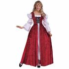 Medieval Lace-up Robe Renaissance Maiden Wench Costume Halloween Fancy Dress