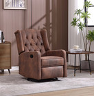 Swivel Rocker Recliner W  Footrest Nursery Glider Rocking Chair For Living Room