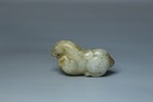 Chinese Antique Old Hetian Jade Hand-carved Horse Statues Figurine