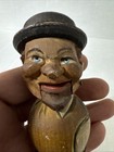 Vintage  Mechanical Bottle Stopper - Hand Carved