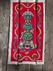 Vintage Kay Dee Pure 100  Linen Tea Kitchen Towel With Tag Christmas Scene