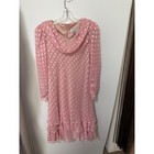Ann Hobbs Vintage For Cattiva Pink Vintage Cowl Neck Tiered Ruffle Dress Size 6