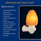 2 Pack Himalayan Salt Lamp Night Light Salt Rock Hand Carved Natural Pink Himala