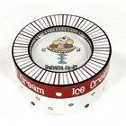 Mww Market Ice Cream 4 5  Mini Plate Set 4pc Banana Split Sundae Float Mib