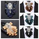 Men Shiny Bow Tie Crystal Satin Necktie Suit Neck Decor Formal Wedding Party Red