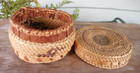 Vintage Nw Coast Native American Indian Small Lidded Basket Makah Nootka