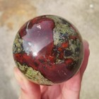 1pc Natural Dragon s Blood Stone Ball Quartz Crystal Sphere Reiki Healing 45 mm