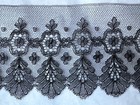 Stunning Antique Handmade Chantilly Lace Edging 260cm By 9 5cm