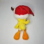 Looney Tunes Tweety Bird Christmas Plush Reindeer Santa Hat Hallmark 9 Inch
