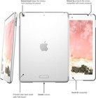 Clayco Case For Ipad 9 7  2018 2017 Pu Leather Cover Case   Clear Back Protector