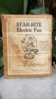 Antique Vintage Electric Fan Star-rite Nos In Original Box Works Socket Plug