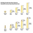 Brass M2 Hex Spacer Standoff Screw Nut Assortment Kit