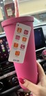 Dunkin Donuts  2026 New Release Pink  Soft Touch Stainless Steel  W Straw 24 Oz