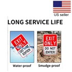 Exit Only Do Not Enter Sign 12  X 18  Aluminum Metal Road Street Stainles