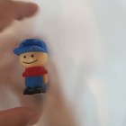 Vintage Blue Hat Kid Toy Figurine Action Figure Smiley Face Collectible