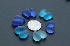 Sea Beach Glass 6 Pairs Blue Light Blue Cobalt Purple-blue Jewelry Use