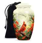 Cardinal Bird Large Cremation Urns For Human Ashes Funeral Urn For Adult Ash Men