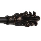 Adjustable Antique Black Tapestry Rod Wrought Iron Wall Hanging Rod 28-48in