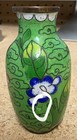 Vintage Pair Of Miniature Chinese Cloisonne Vases 3  Enamel Over Brass