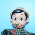 Pinocchio 1950 s Gund Hand Puppet Vintage Walt Disney Original Rubber Face Vg 