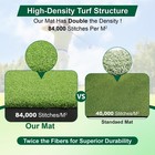 Beauyist 32mm Dual-turf Golf Mat 5x4ft Golf Hitting Mat Standing Guide-line