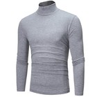 Mens Turtleneck Basic Pullover Long Sleeve Jumper Top Casual Slim Fit T-shirt