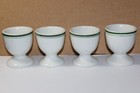Set Of  4  Chicago North Western Railroad Porcelain Egg Cups 2-1 4  Tall Nice