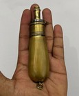 Victorian Style Miniature Brass   Copper Powder Big Collectible Flask Set Of 2