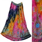 Plus Size 3x To 6xl Indian Ethnic Sequin Maxi Floral Skirt For Women Boho Retro