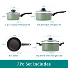 7 Piece  Cookware Set Nonstick Pots pans Home Kitchen Cooking Non Stick new