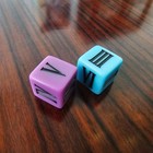 Final Fantasy Tcg Elemental Dice Set  ice lightning   blue purple 