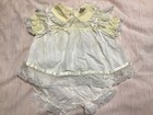Little Precious Baby Infant Dress Yellow   White Floral W bloomers Vintage