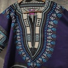 African Dashiki Shirt   Size Medium Colorful Blue   Men Or Women - Full Funk