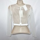David   s Bridal Sheer Tulle Long Sleeve Crop Topper Jacket Ivory Bridal Formal 4