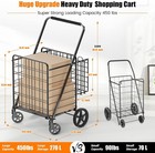 455lbs Shopping Cart For Groceries  Large Heavy Duty Grocery Cart On Wheels