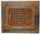 Antique Cast Iron Victorian Heat Grate Vent Floor Register   Surround  Works