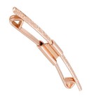 Ky   Co Rose Gold Tone Mens Floral Collar Bar Clip 2 1 8  Made In Usa