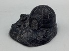We Wolf Original Carved Inuit Eskimo   Igloo Soapstone 3 25   x 1 75    Signed