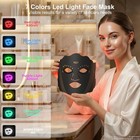 Red Light Therapy Mask For Face  Rechargeable Led  Jet Black