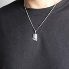 Silver Jesus Piece Pendant Chain Necklace