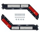 Semi Truck 2-1 2  Angled Spring Loaded Mud Flap Hanger With 24 x30  Mud Flaps