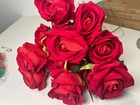 New  12pcs Long Stem Artificial Red Roses Bulk Silk Fake Flowers Wedding Home De