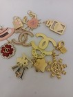 10   Pc Set Designer Zipper Pull Chanel  Button Charm Pendant 