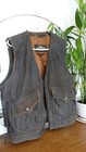 Vintage Harley Davidson Leather Vest Billings Brown Size Large W bonus Skull Cap