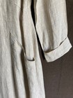Vintage Flax 100  Linen Long Robe  Dress Wrap Style Size M Natural Undyed Linen