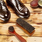 Shoe Brush  Shoe Cleaning Brush  2 Pieces Horsehair Shoe Brush  Boot Brush