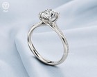 Igi 2 50 Ct Round F-vs1 Lab Grown Diamond Women Engagement Ring 14k White Gold