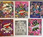 Lisa Frank Ed Hardy  5 Portfolio Pocket Folders   1 Spiral Notebook Love Kills